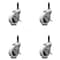 Service Caster 3 Inch Thermoplastic Wheel 3/4 Inch Expanding Stem Caster with Brakes, 4PK SCC-EX05S310-TPRS-SLB-34-4 - alternate 1